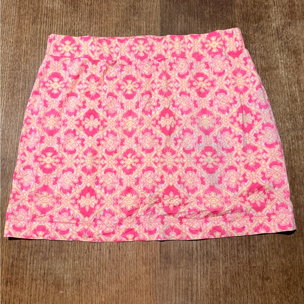 Pink Floral Patterned Women's Skort